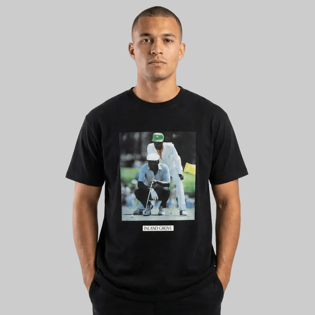 Juneteenth Golf Tee – Calvin Peete \u0026 Caddie Adolphous Hull | Inland Grove, image size:1024x1024