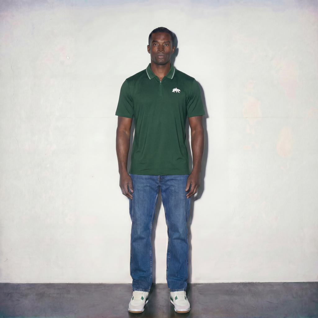 ATHLETE ZIP POLO