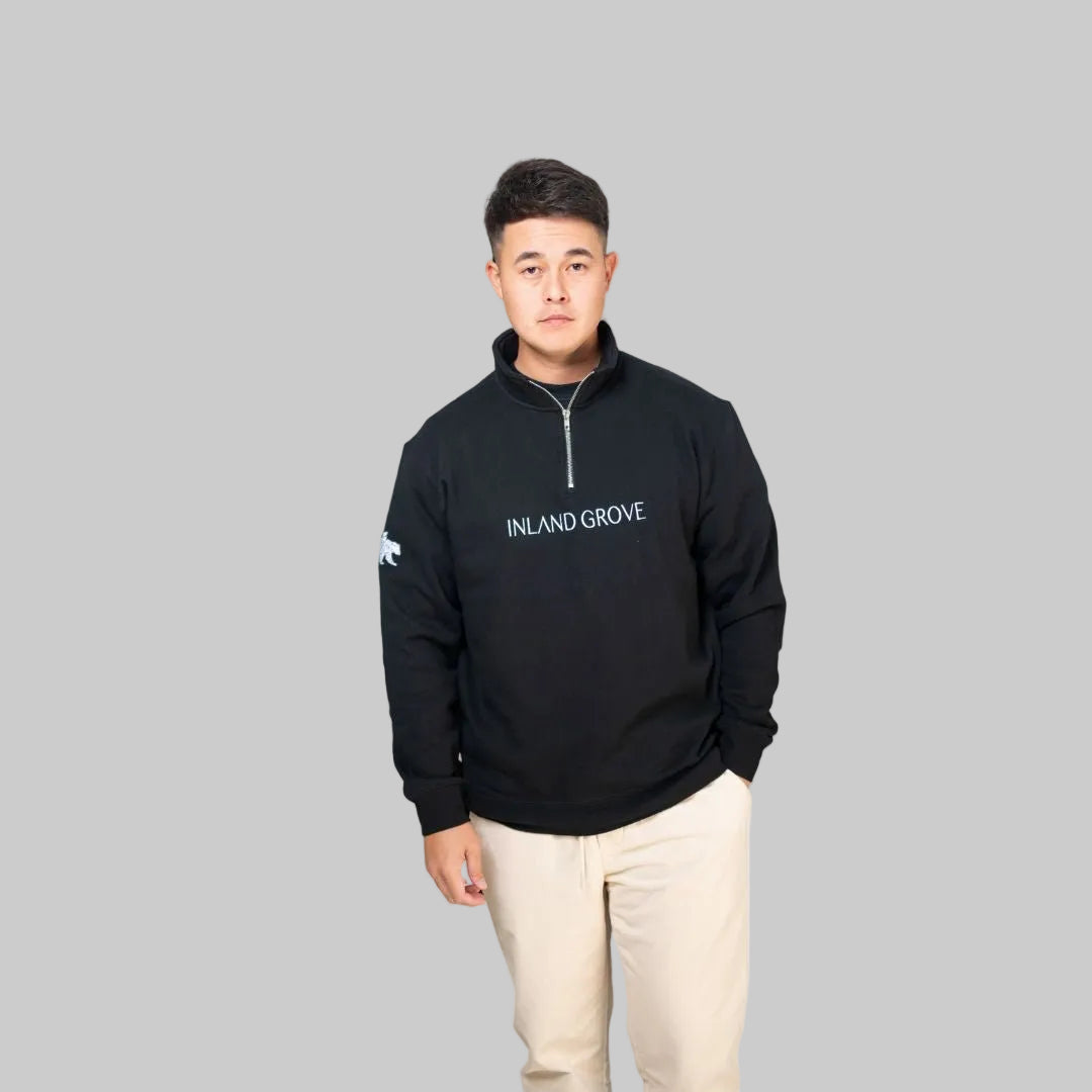 Inland Grove Black Quarter Zips - Inland Grove