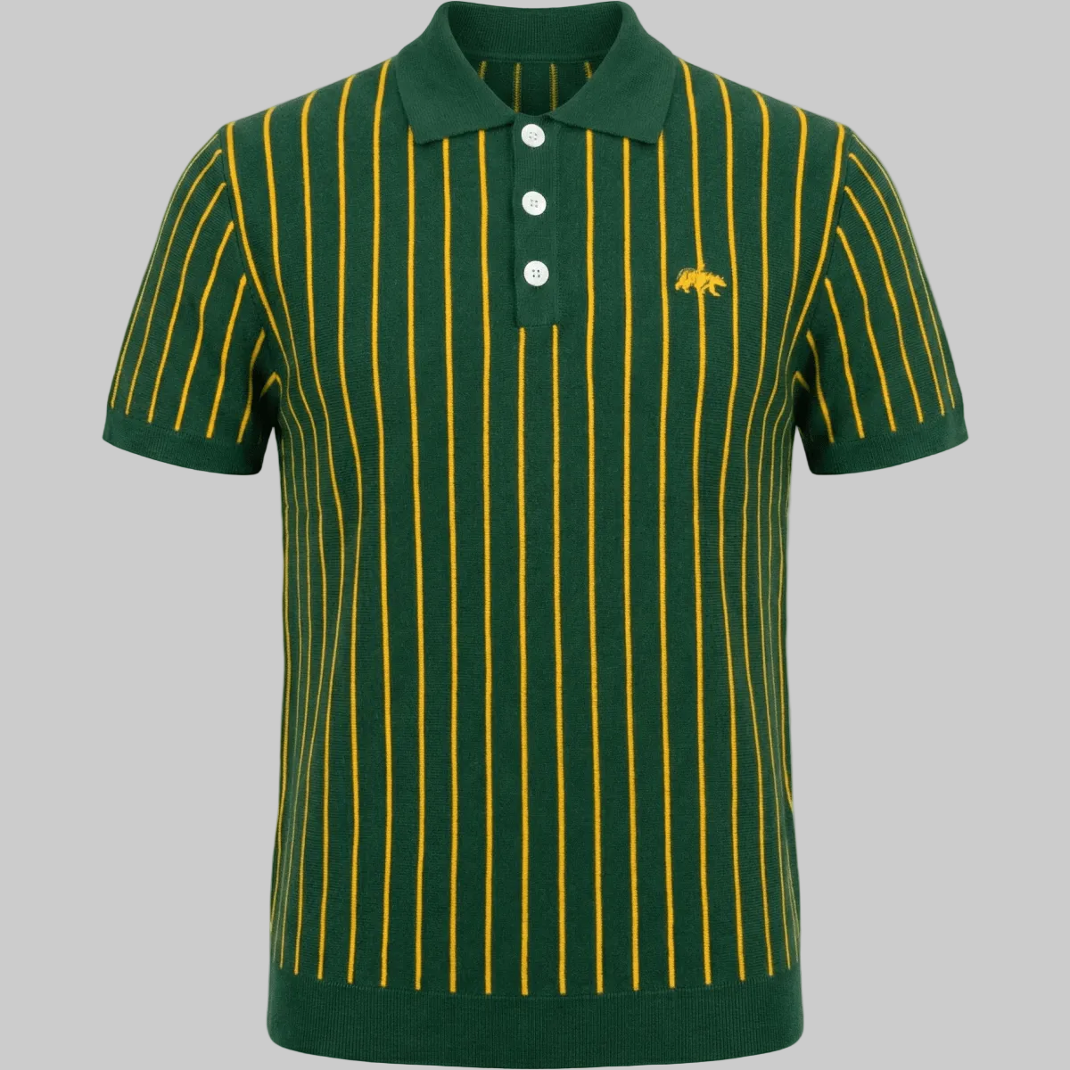 Striped Knitted Polo - Inland Grove